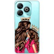 Прозрачный чехол BoxFace ZTE Blade A75 4G Queen and Princess