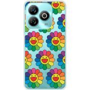 Прозрачный чехол BoxFace ZTE Blade A75 4G Hippie Flowers