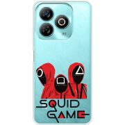 Прозрачный чехол BoxFace ZTE Blade A75 4G siquid game люди в красном