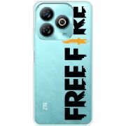 Прозрачный чехол BoxFace ZTE Blade A75 4G Free Fire Black Logo