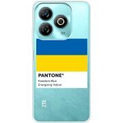 Прозрачный чехол BoxFace ZTE Blade A75 4G Pantone вільний синій