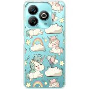 Прозрачный чехол BoxFace ZTE Blade A75 4G Unicorns