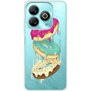 Прозрачный чехол BoxFace ZTE Blade A75 4G Donuts