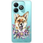 Прозрачный чехол BoxFace ZTE Blade A75 4G Winking Fox