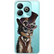 Прозрачный чехол BoxFace ZTE Blade A75 4G Steampunk Cat