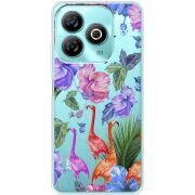 Прозрачный чехол BoxFace ZTE Blade A75 4G Flamingo