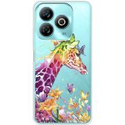 Прозрачный чехол BoxFace ZTE Blade A75 4G Colorful Giraffe