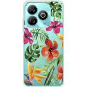 Прозрачный чехол BoxFace ZTE Blade A75 4G Tropical Flowers
