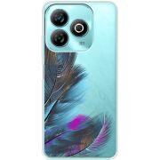 Прозрачный чехол BoxFace ZTE Blade A75 4G Feathers