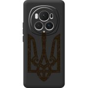 Черный чехол BoxFace Honor Magic 6 Pro Ukrainian Trident