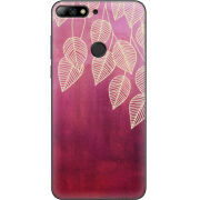 Чехол Uprint Huawei Y7 Prime 2018 / Honor 7C Pro Gold Leaves