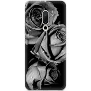 Чехол Uprint Meizu 15 Black and White Roses