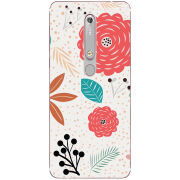 Чехол Uprint Nokia 6 2018 Line Flowers