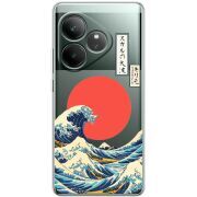 Прозорий чохол BoxFace Realme GT 6 Большая волна в Канагаве