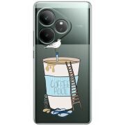 Прозорий чохол BoxFace Realme GT 6 Segull in Cofee Pool