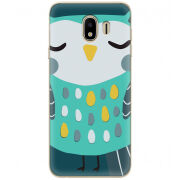Чехол U-print Samsung J400 Galaxy J4 2018 Green Owl