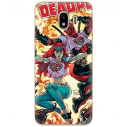 Чехол U-print Samsung J400 Galaxy J4 2018 Deadpool and Mary Jane