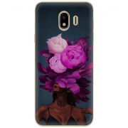 Чехол U-print Samsung J400 Galaxy J4 2018 Exquisite Purple Flowers