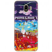 Чехол U-print Samsung J400 Galaxy J4 2018 Minecraft World Beyond