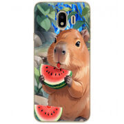 Чехол U-print Samsung J400 Galaxy J4 2018 Капібара з кавуном