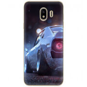 Чехол U-print Samsung J400 Galaxy J4 2018 Silver Car