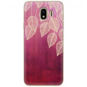 Чехол U-print Samsung J400 Galaxy J4 2018 Gold Leaves