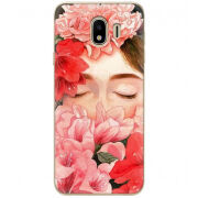 Чехол U-print Samsung J400 Galaxy J4 2018 Girl in Flowers