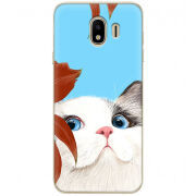 Чехол U-print Samsung J400 Galaxy J4 2018 Wondering Cat