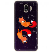 Чехол U-print Samsung J400 Galaxy J4 2018 Fox-Astronauts