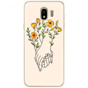 Чехол U-print Samsung J400 Galaxy J4 2018 Flower Hands