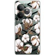 Прозорий чохол BoxFace Realme GT 6T Cotton flowers