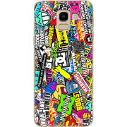 Чехол U-print Samsung J600 Galaxy J6 2018 Multicolored Inscriptions
