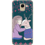 Чехол U-print Samsung J600 Galaxy J6 2018 Girl and deer