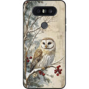 Чехол U-print LG Q8 Christmas Owl