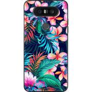 Чехол U-print LG Q8 flowers in the tropics