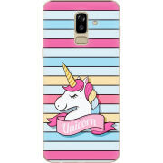 Чехол U-print Samsung J810 Galaxy J8 2018 Unicorn