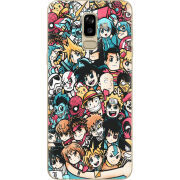 Чехол U-print Samsung J810 Galaxy J8 2018 Anime Stickers