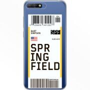 Прозрачный чехол Uprint Huawei Y6 2018 Ticket Springfield