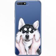 Прозрачный чехол Uprint Huawei Y6 2018 Husky