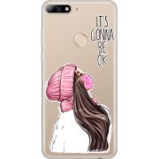 Прозрачный чехол Uprint Huawei Y7 Prime 2018 / Honor 7C Pro It's Gonna Be OK