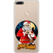 Прозрачный чехол Uprint Huawei Y7 Prime 2018 / Honor 7C Pro Cool Santa