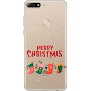 Прозрачный чехол Uprint Huawei Y7 Prime 2018 / Honor 7C Pro Merry Christmas
