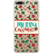 Прозрачный чехол Uprint Huawei Y7 Prime 2018 / Honor 7C Pro Vintage Christmas Pattern