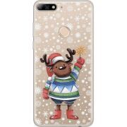 Прозрачный чехол Uprint Huawei Y7 Prime 2018 / Honor 7C Pro Christmas Deer with Snow