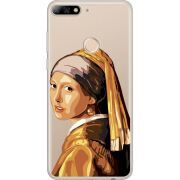 Прозрачный чехол Uprint Huawei Y7 Prime 2018 / Honor 7C Pro Девушка с жемчужной серёжкой