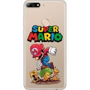 Прозрачный чехол Uprint Huawei Y7 Prime 2018 / Honor 7C Pro Super Mario