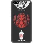 Черный чехол Uprint Huawei Y5 2018 / Honor 7A RedWhite Coffee