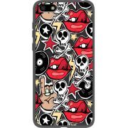 Черный чехол Uprint Huawei Y5 2018 / Honor 7A Rock Graffiti