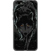 Черный чехол Uprint Huawei Y5 2018 / Honor 7A Wolf