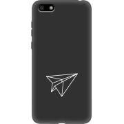 Черный чехол Uprint Huawei Y5 2018 / Honor 7A Paper Plane